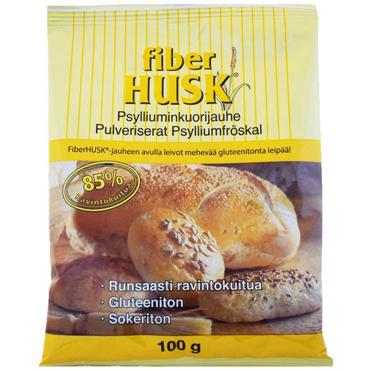 Fiber Husk Psylliumkuorijauhe 100g - 38% alennus