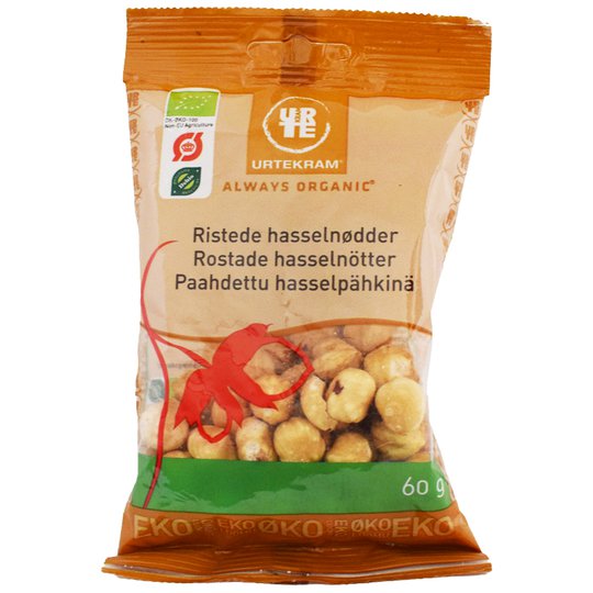 Luomu Paahdetut Hasselpähkinät 60g - 46% alennus