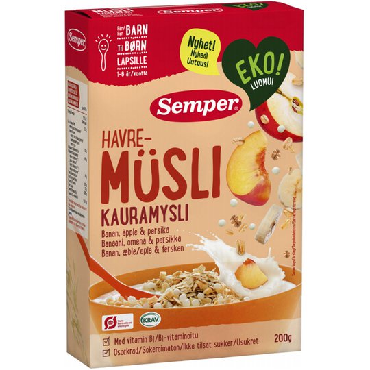 Kauramysli Banaani, Omena & Persikka 200 g - 35% alennus