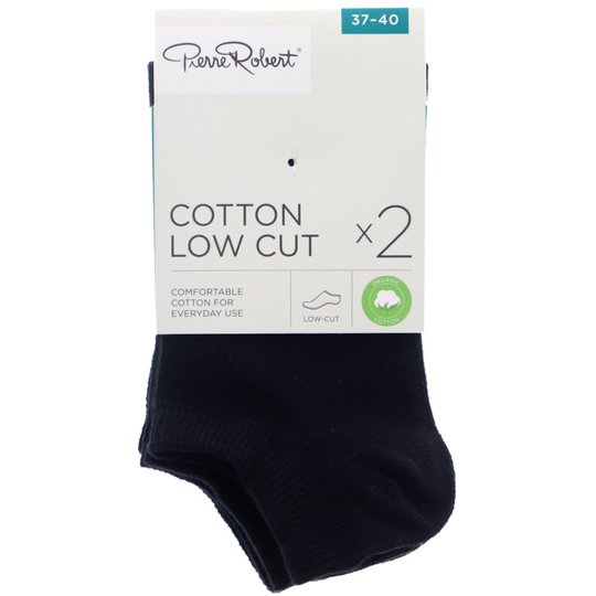 Matalavartiset Sukat Musta 37-40 2-pack - 50% alennus