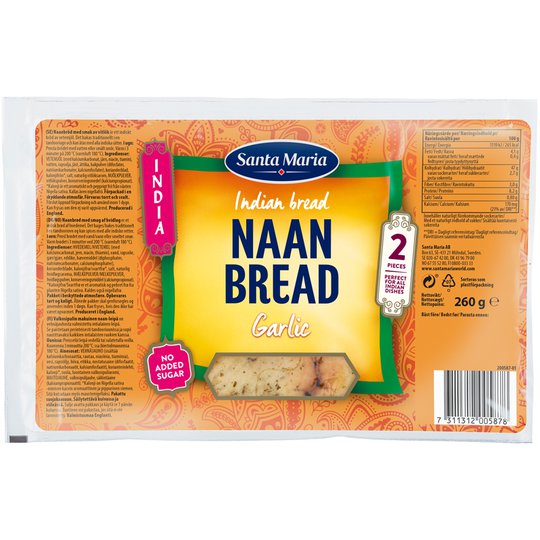 Naan-leipä Valkosipuli - 75% alennus