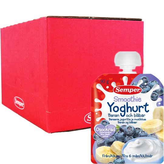 Smoothie Jogurtti, Banaani & Mustikka 12kpl - 30% alennus