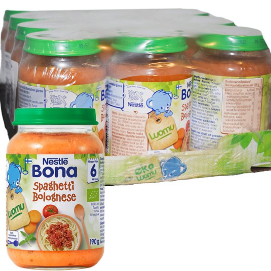 Luomu Lastenruoka Spaghetti Bolognese 12kpl - 23% alennus
