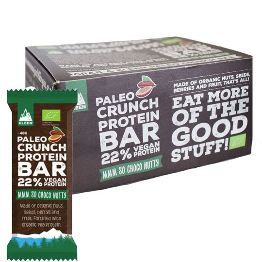 Laatikollinen Luomu Proteiinipatukoita "Raw Cacao" 12 x 48g - 40% alennus