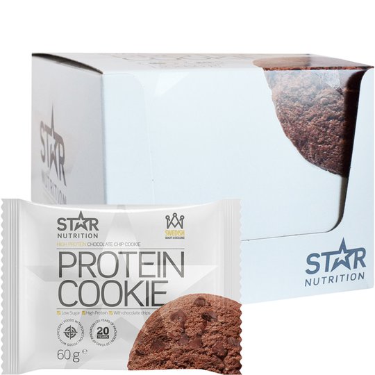 Laatikollinen Proteiinikeksejä "Chocolate Chip Cookie" 12 x 60g - 35% alennus