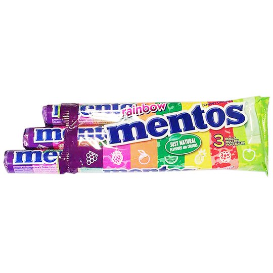 Mentos "Rainbow" 3 x 37,5 g - 29% alennus