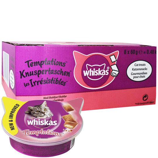 Laatikollinen Kissanherkkua "Temptation" 8 x 60g - 36% alennus