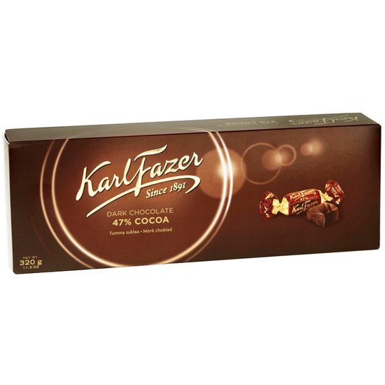 Fazerin tummasuklaa, konvehdit 320 g - 50% alennus