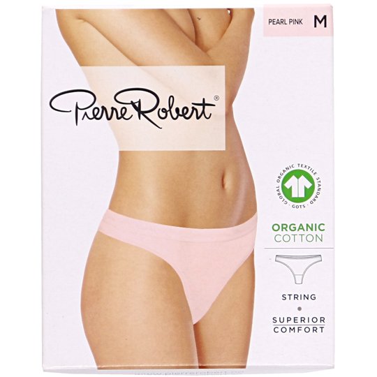 Luomupuuvillaiset stringit pearl pink M - 78% alennus