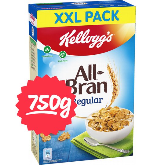 Aamiaishiutaleet "All Bran XXL" 750g - 41% alennus