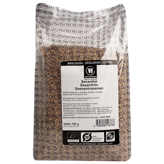 Urtekram 750g luomu seesaminsiemen - 63% alennus