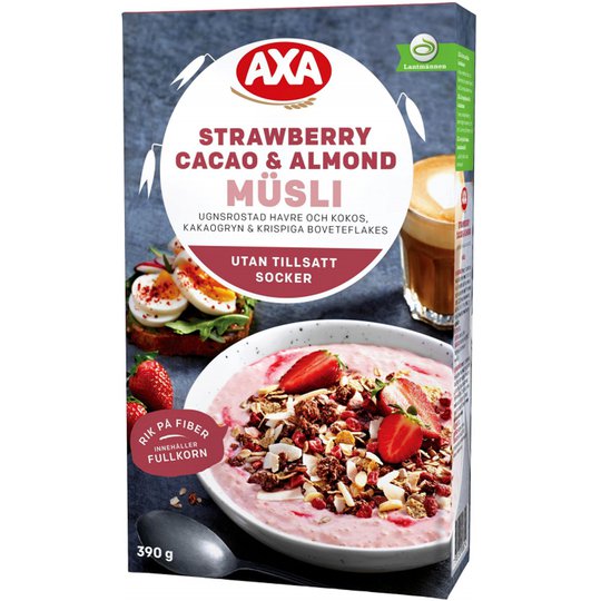 Müsli "Strawberry, Cacao, Almond" 390g - 63% alennus