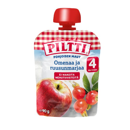 Hedelmäsose Omenaa & Ruusunmarjaa 4kpl - 17% alennus
