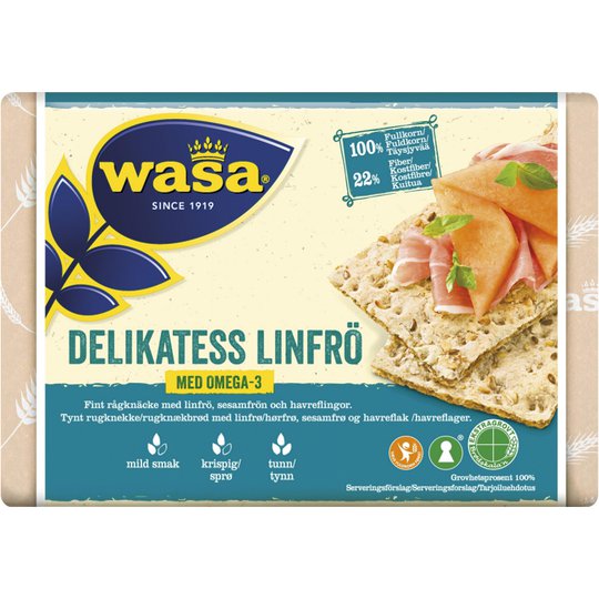 Näkkileipä "Delikatess Pellavansiemen" 285 g - 45% alennus