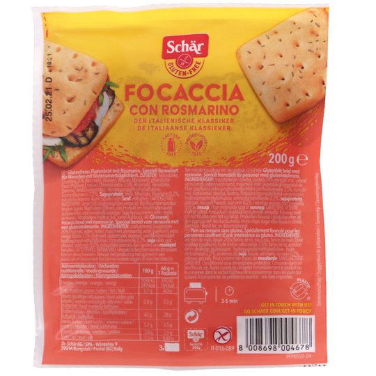 Focaccia-leipä, gluteeniton 200 g - 67% alennus