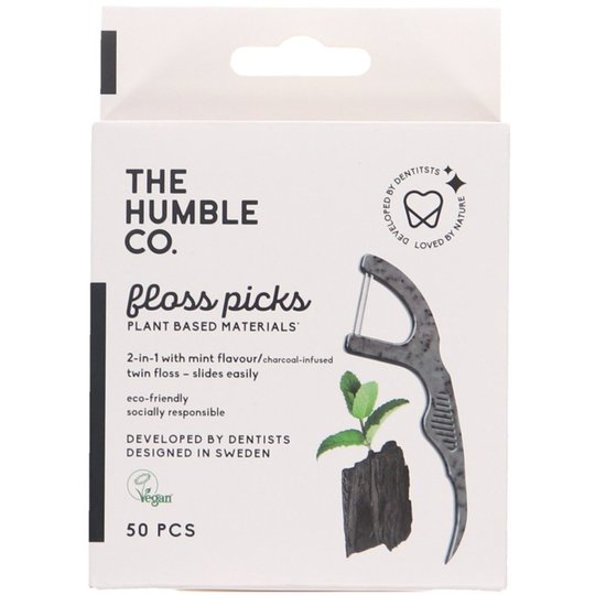 Hammaslankatikut Charcoal & Mint 50kpl - 33% alennus
