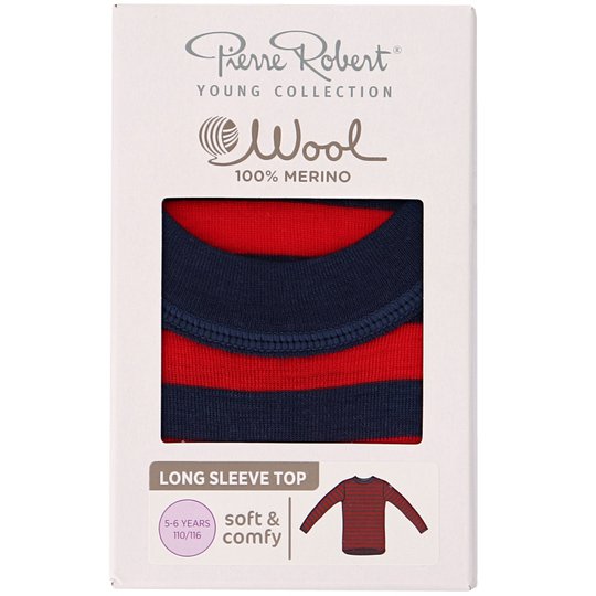 Merinovillapaita lapsille Navy Red, koko 110-116 - 78% alennus