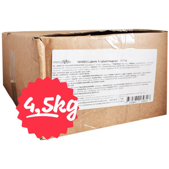 Lakritsin Makuiset Jogurtti Makeiset, 4,5kg - 79% alennus