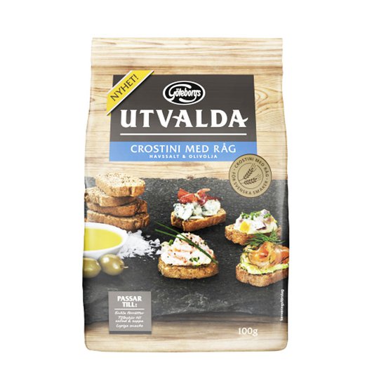 Ruis-crostini, Merisuola & Oliiviöljy 100g - 60% alennus