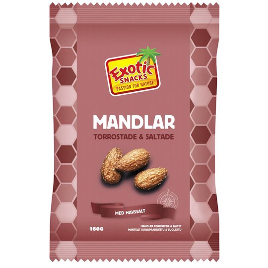 Suolaiset & Paahdetut Mantelit - 25% alennus