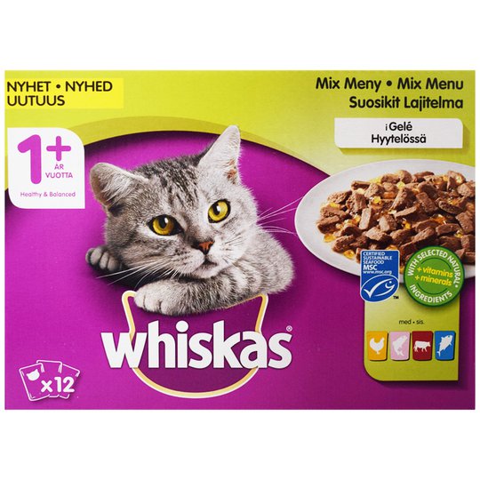 Kissanruoka Kala- ja Lihalajitelma 12kpl - 24% alennus
