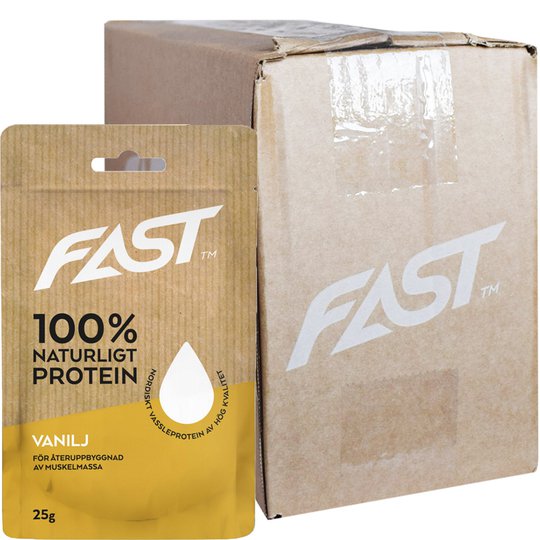 Laatikollinen Proteiinijauhepusseja Vanilja 20 x 25g - 84% alennus