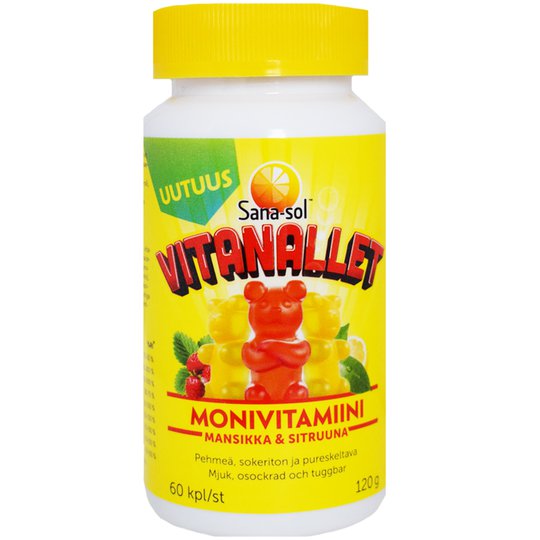 Monivitamiinilisä "Vitanallet" 120g - 20% alennus