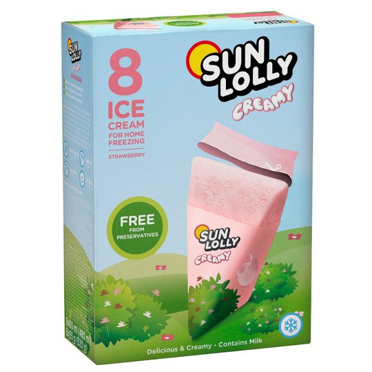 Jäätelö "Creamy Strawberry" 8 x 65g - 27% alennus