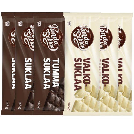 Panda Suklaalevyt 6kpl - 30% alennus