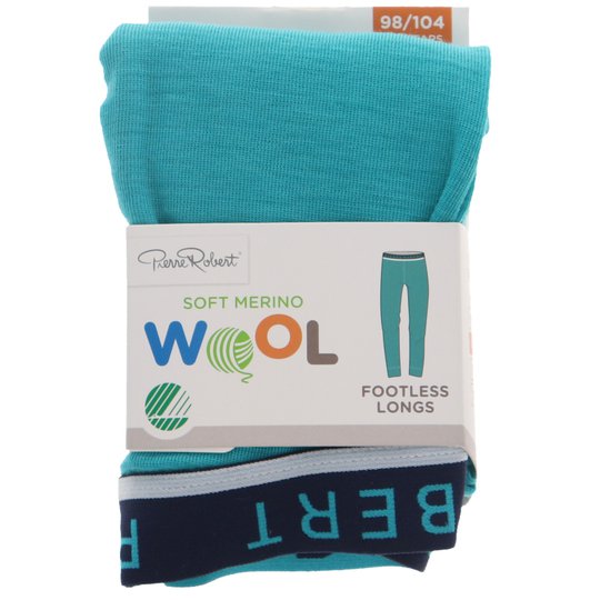 Merinovillapitkikset Lapset, 110-116 Turkoosi - 44% alennus