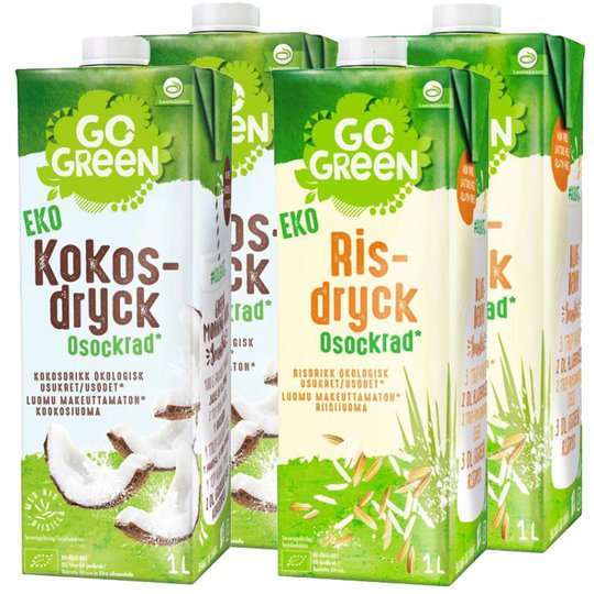 Kasvipohjaiset Juomat 4 x 1l - 52% alennus