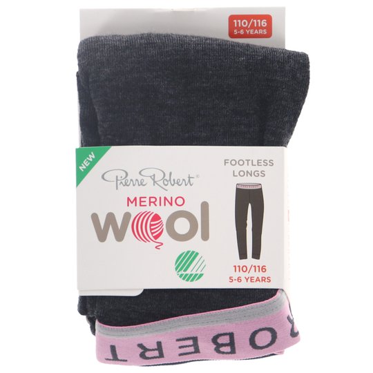 Merinovillapitkikset Lapset, 110-116 Tummanharmaa - 44% alennus