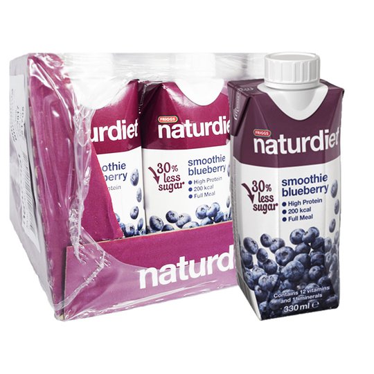 Laatikollinen Ateriankorvike-smoothieita "Blueberry" 12 x 330ml - 47% alennus