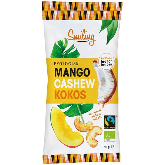 Luomu Cashewpähkinät Mango & Kookos - 12% alennus