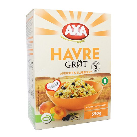 Kaurapuuro, Aprikoosi & Mustikka 550g - 75% alennus
