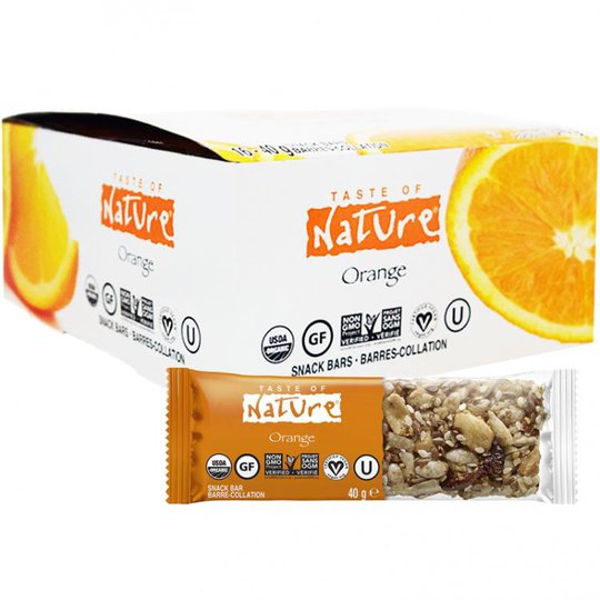 Laatikollinen Luomu Välipalapatukoita "Orange" 16 x 40g - 67% alennus