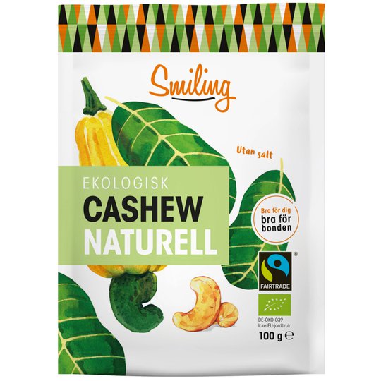 Luomu Cashewpähkinät Naturell - 34% alennus