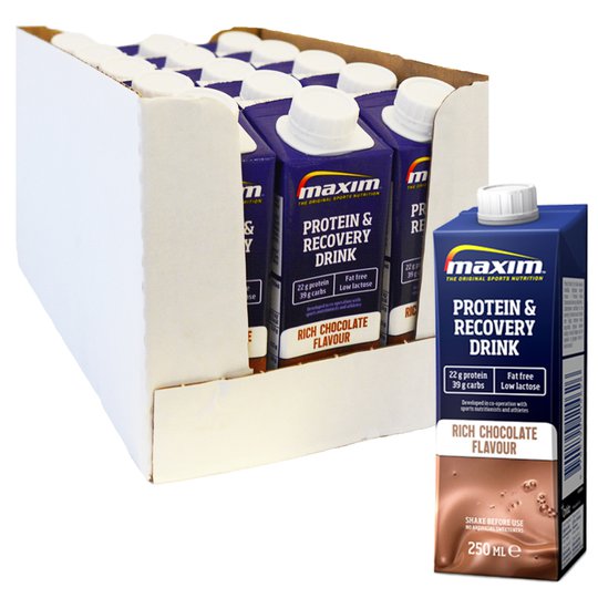 Laatikollinen proteiinijuomia "Recovery Chocolate" 15 x 250 ml - 66% alennus